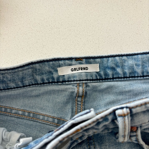 GRLFRND Karolina Button Fly Straight Leg Ankle Jean On The Run Size 25 - Picture 5 of 7